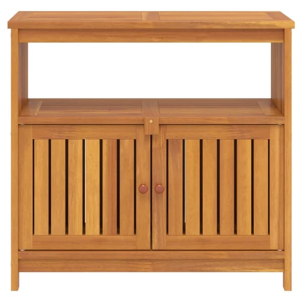 The Living Store konsolbord til haven 80x35x75 cm massivt akacietræ -  Haveborde