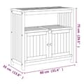 Miniatyrbillede 8 af 9: The Living Store konsolbord til haven 80x35x75 cm massivt akacietræ -  Haveborde