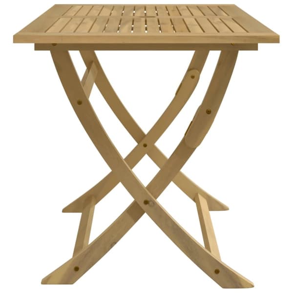 The Living Store foldbart havebord 120x70x75 cm massivt akacietræ - Haveborde
