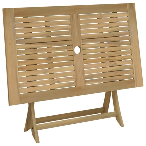 The Living Store foldbart havebord 120x70x75 cm massivt akacietræ -  Haveborde