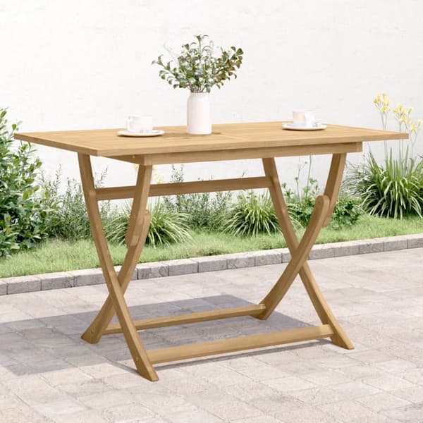 The Living Store foldbart havebord 120x70x75 cm massivt akacietræ - Haveborde