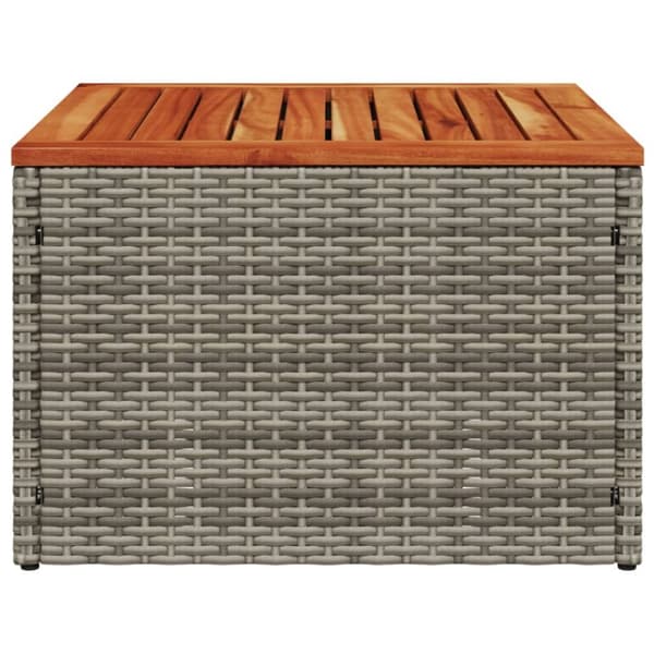 The Living Store havebord 55x55x37 cm polyrattan og akacietræ grå -  Haveborde