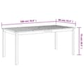 Miniatyrbillede 11 af 11: The Living Store havebord 180x90x75 cm massivt akacietræ -  Haveborde