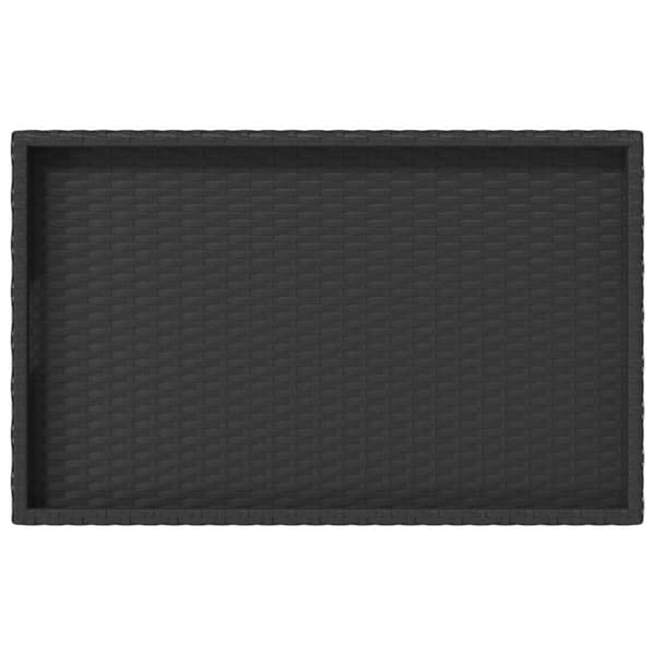 The Living Store Hopfällbart brickbord svart 65x40x75 cm konstrotting -  Utebord