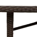 Miniatyrbild 10 av 11: The Living Store Trädgårdsbord med glasskiva brun 190x80x74 cm konstrotting -  Utebord