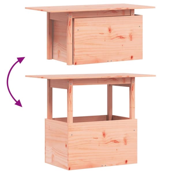 The Living Store Trädgårdsbord 100x50x75 cm massivt douglasträ -  Utebord
