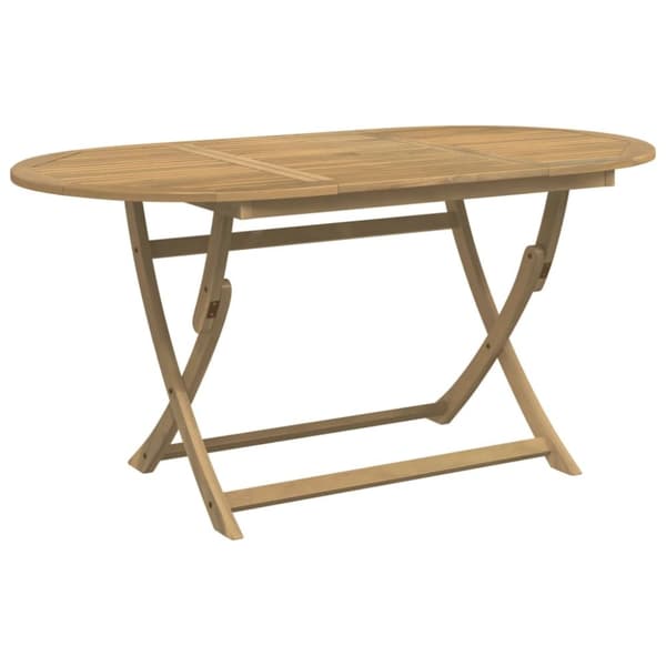 The Living Store Hopfällbart trädgårdsbord 160x85x75 cm massivt akaciaträ - Utebord