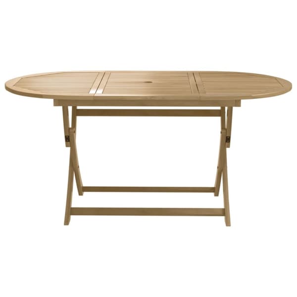 The Living Store Hopfällbart trädgårdsbord 160x85x75 cm massivt akaciaträ - Utebord