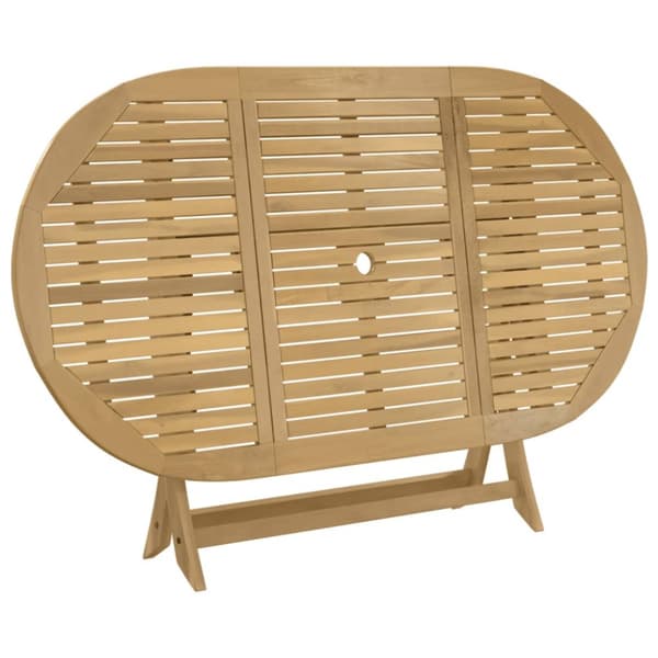 The Living Store Hopfällbart trädgårdsbord 160x85x75 cm massivt akaciaträ - Utebord