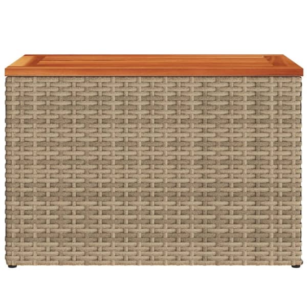 The Living Store haveborde 2 stk. 55x34x37 cm polyrattan og massivt træ beige -  Haveborde