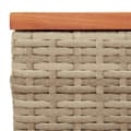 Miniatyrbillede 10 af 11: The Living Store haveborde 2 stk. 55x34x37 cm polyrattan og massivt træ beige -  Haveborde