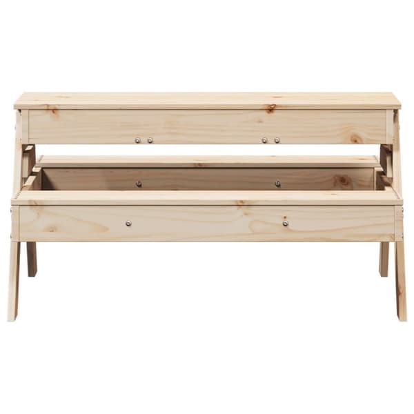 The Living Store picnicbord med sandkasse til børn massivt fyrretræ -  Haveborde