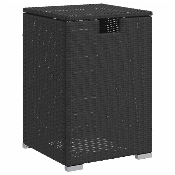 The Living Store gasflaskeskjuler 40x40x60 cm polyrattan sort - Haveborde