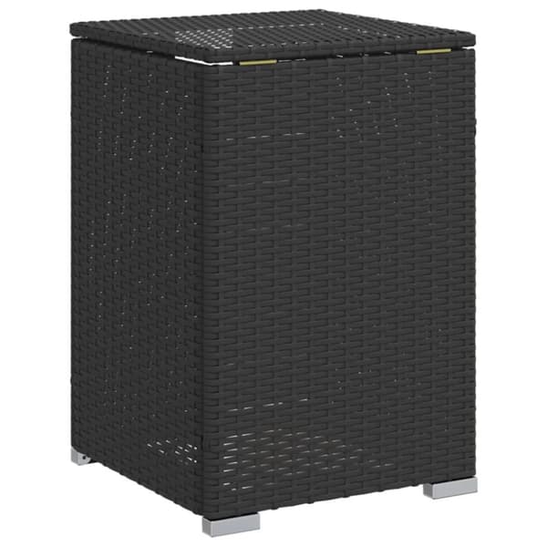 The Living Store gasflaskeskjuler 40x40x60 cm polyrattan sort - Haveborde