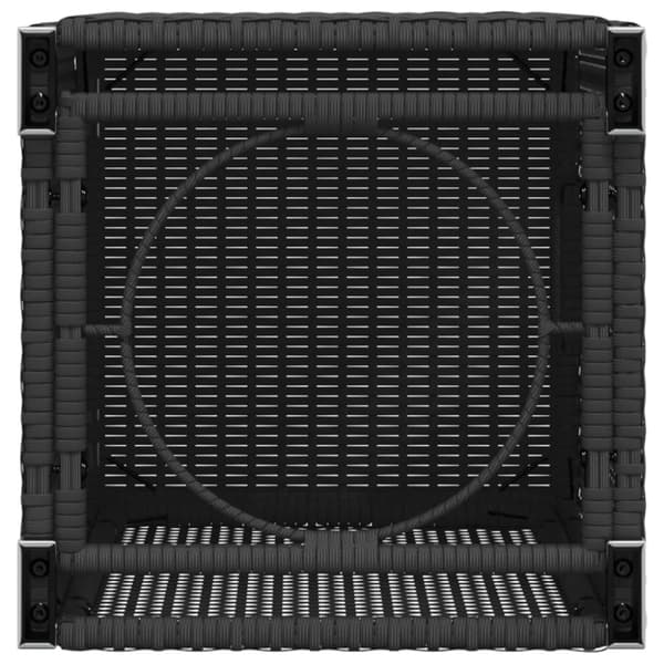 The Living Store gasflaskeskjuler 40x40x60 cm polyrattan sort - Haveborde