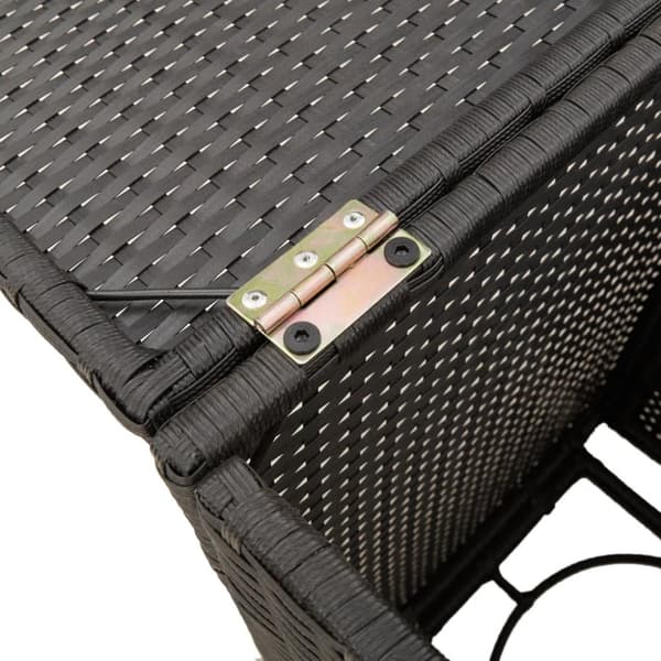 The Living Store gasflaskeskjuler 40x40x60 cm polyrattan sort - Haveborde