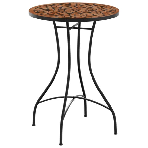 The Living Store Mosaikbord terrakotta Ø50x70 cm keramik -  Utebord