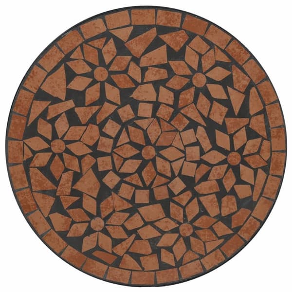 The Living Store Mosaikbord terrakotta Ø50x70 cm keramik -  Utebord