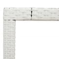 Miniatyrbillede 11 af 11: The Living Store havebord med glastop 190x90x75 cm polyrattan hvid -  Haveborde