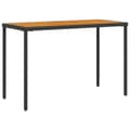 Pikkukuva 3 / 11: The Living Store Puutarhapöytä puinen pöytälevy musta 115x54x74 cm polyrottinki -  Ulkopöydät