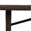 Pikkukuva 9 / 11: The Living Store Puutarhapöytä lasipöytälevy ruskea 240x90x75 cm polyrottinki -  Ulkopöydät