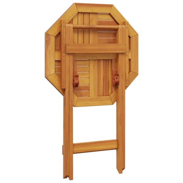 The Living Store foldbart havebord Ø60x75 cm massivt akacietræ -  Haveborde