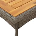 Miniatyrbild 9 av 11: The Living Store Trädgårdsbord med akaciaträ grå 80x80x75 cm konstrotting -  Utebord