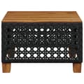 Miniatyrbild 5 av 10: The Living Store Trädgårdsbord svart 55x55x36 cm konstrotting akaciaträ -  Utebord