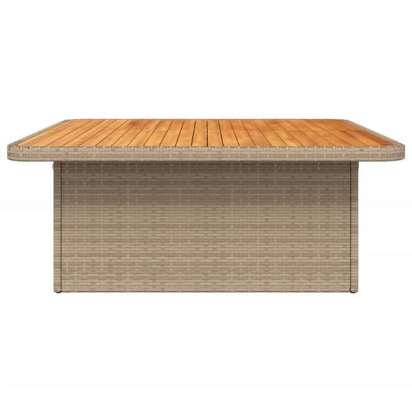 The Living Store havebord 110x110x71 cm polyrattan og akacietræ beige -  Haveborde
