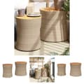 Miniatyrbillede 1 af 11: The Living Store haveborde 2 stk. med træplade polyrattan beige -  Haveborde