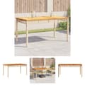 Miniatyrbillede 1 af 10: The Living Store havebord 140x80x75 cm polyrattan og akacietræ beige -  Haveborde