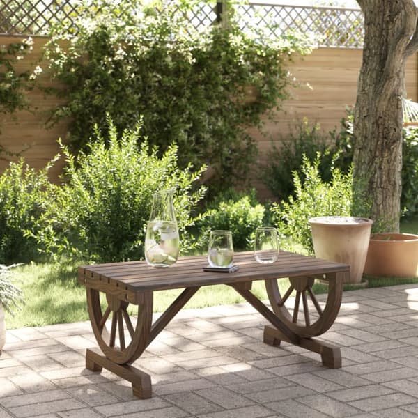 The Living Store havebord 90x50x40 cm massivt grantræ -  Haveborde