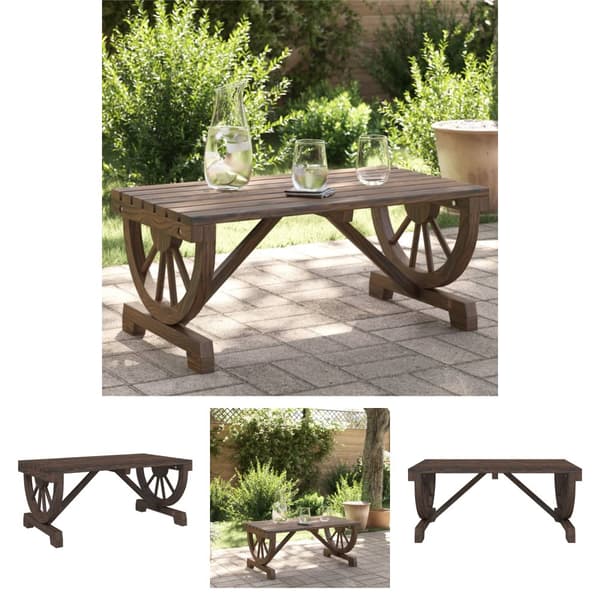 The Living Store havebord 90x50x40 cm massivt grantræ -  Haveborde