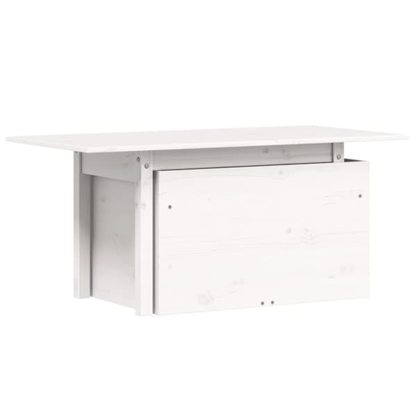 The Living Store havebord 100x50x75 cm massivt fyrretræ hvid -  Haveborde