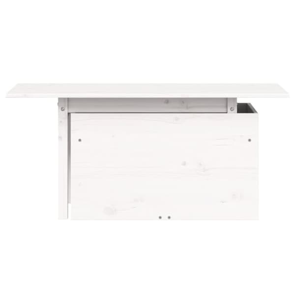 The Living Store havebord 100x50x75 cm massivt fyrretræ hvid -  Haveborde
