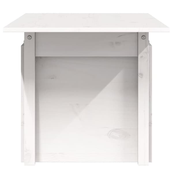 The Living Store havebord 100x50x75 cm massivt fyrretræ hvid -  Haveborde