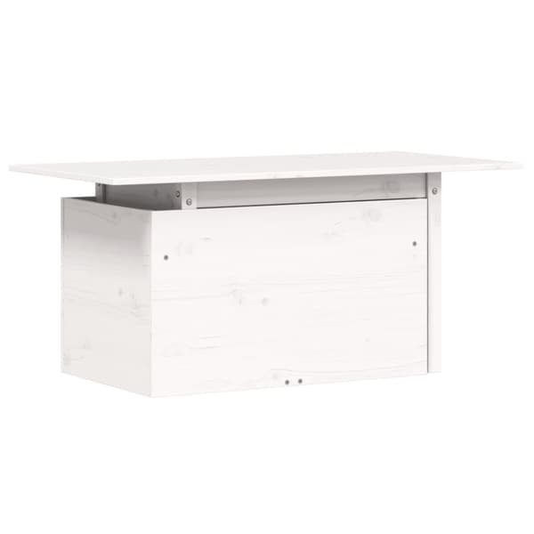 The Living Store havebord 100x50x75 cm massivt fyrretræ hvid -  Haveborde