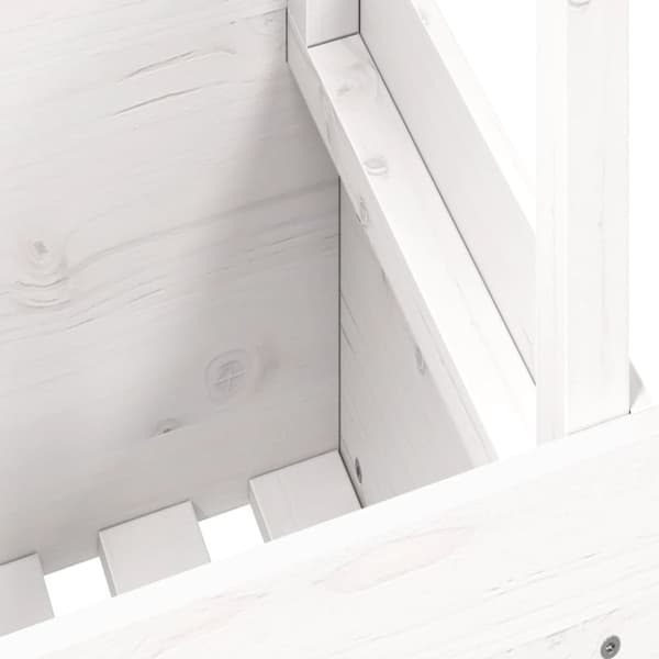 The Living Store havebord 100x50x75 cm massivt fyrretræ hvid -  Haveborde