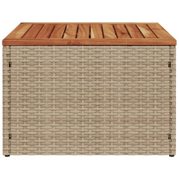 The Living Store havebord 55x55x37 cm polyrattan og akacietræ beige -  Haveborde