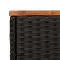 Miniatyrbillede 10 af 11: The Living Store havebord med trætop 58x27,5x55 cm polyrattan sort -  Haveborde