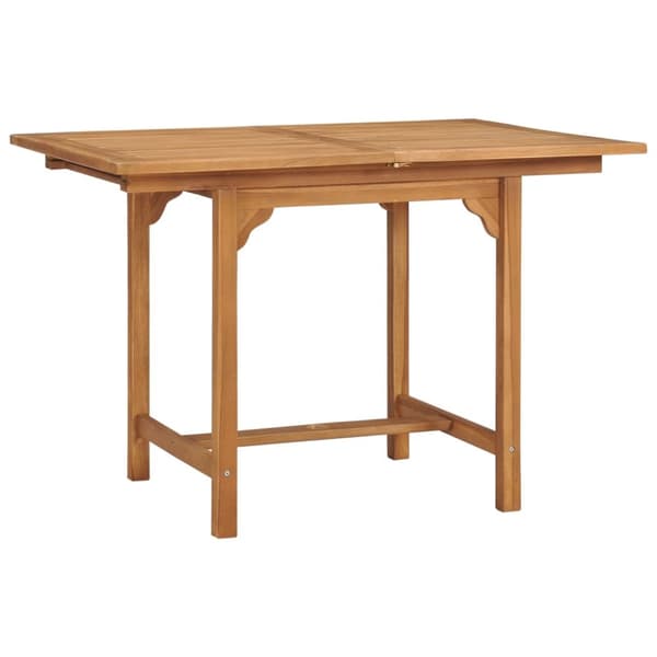 Haveborde - Living udvideligt havebord (110-160)x80x75 cm massivt teaktræ