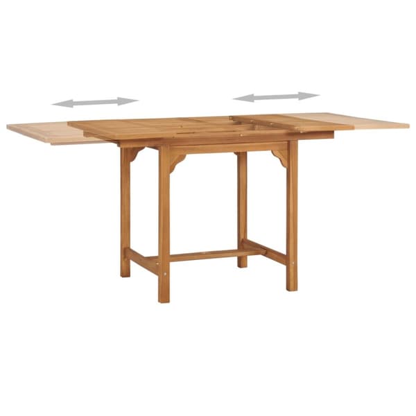 Haveborde - Living udvideligt havebord (110-160)x80x75 cm massivt teaktræ
