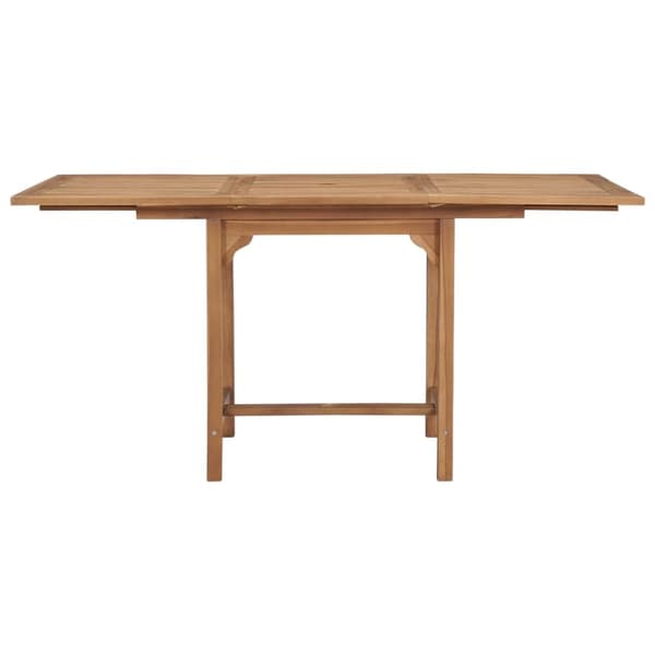 Haveborde - Living udvideligt havebord (110-160)x80x75 cm massivt teaktræ