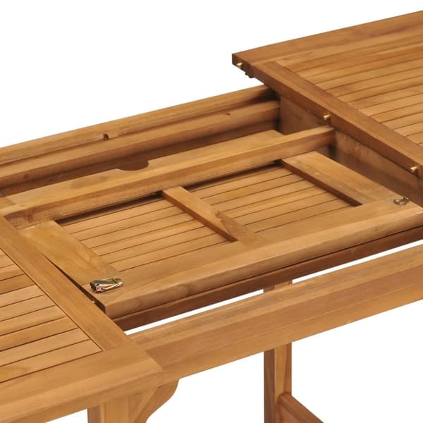 Haveborde - Living udvideligt havebord (110-160)x80x75 cm massivt teaktræ