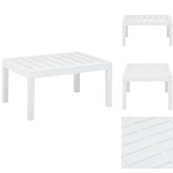 Haveborde - Living havebord 78x55x38 cm plastik hvid