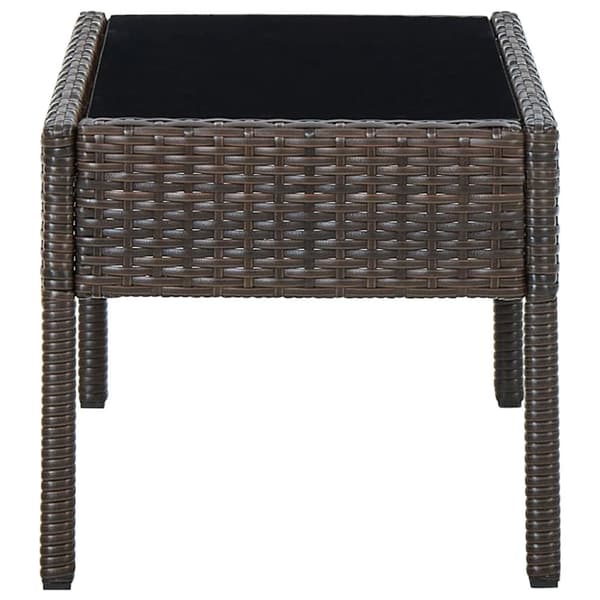 Haveborde - Living havebord 75x40x37 cm polyrattan brun