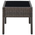 Miniatyrbillede 4 af 6: Haveborde - Living havebord 75x40x37 cm polyrattan brun
