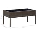 Miniatyrbillede 6 af 6: Haveborde - Living havebord 75x40x37 cm polyrattan brun