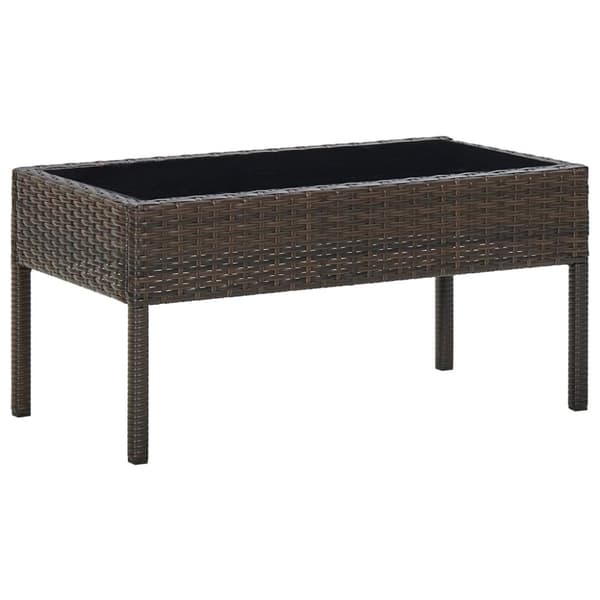 Haveborde - Living havebord 75x40x37 cm polyrattan brun