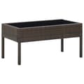 Miniatyrbillede 2 af 6: Haveborde - Living havebord 75x40x37 cm polyrattan brun
